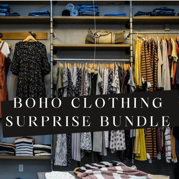 MYSTERY BOX Boho Style Clothing Surprise Lot of Trendy Boho Fashions 8pcs READ - Picture 1 of 9